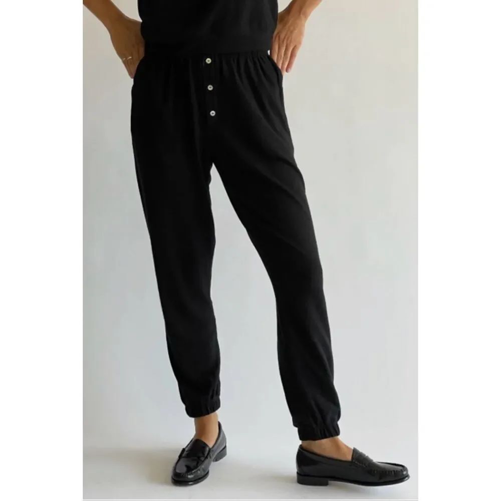 Donni. Sweater Henley Sweatpants | Black in Small